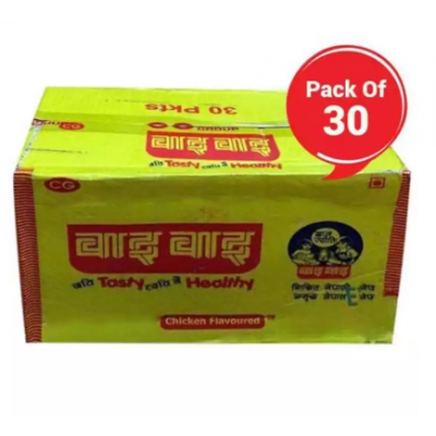 Wai Wai Chicken Flavored Noodles Box Pack, 30 pcs